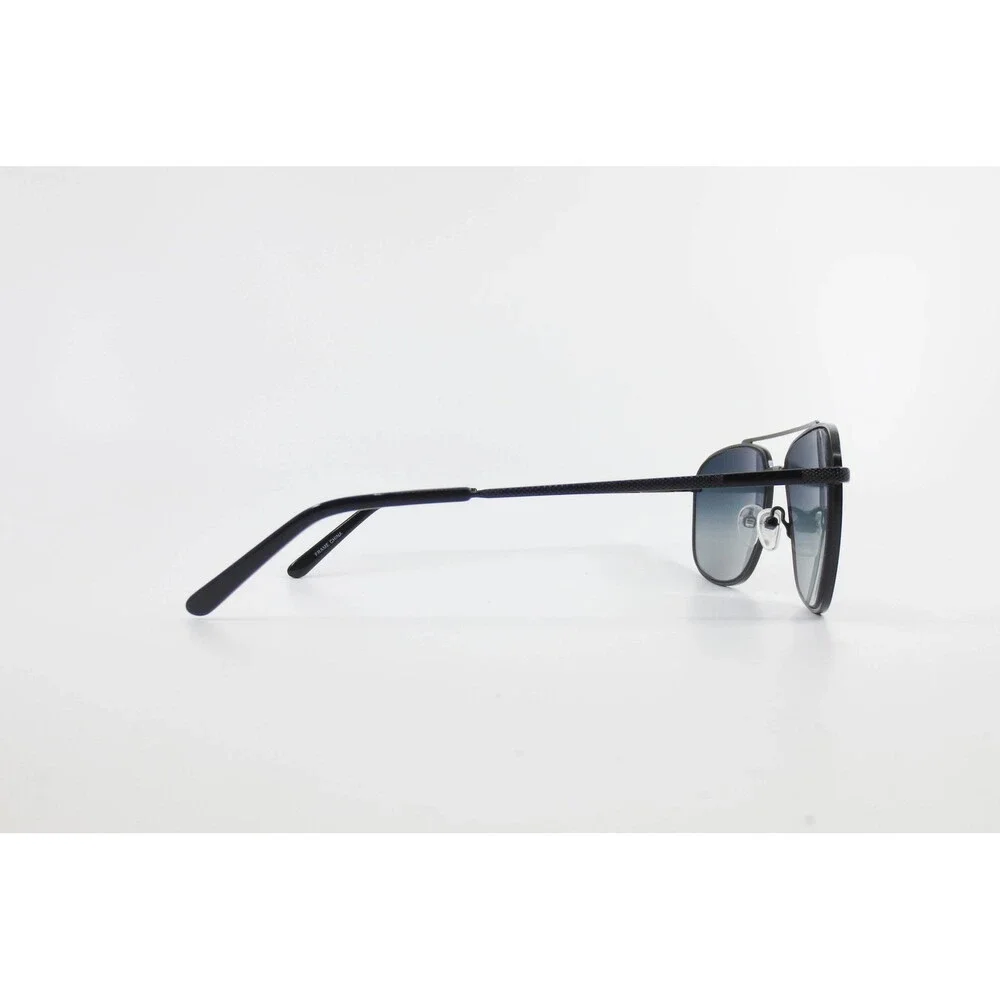 RMS 20219 Black Aviator Sunglasses Blue Gradient Lens Metal Frame 60-17-145